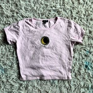 Delia’s pink, sun and moon baby Tee